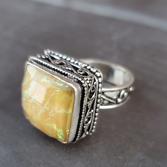 ***Sale*** New Triplet Opal 925 Silver Ring. - Picture 14 of 16